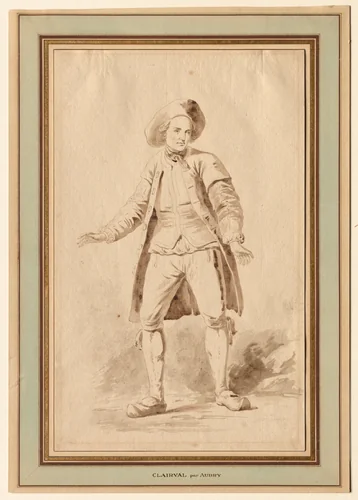 The Actor Clairval by Étienne Aubry, drawing, 1700-1799