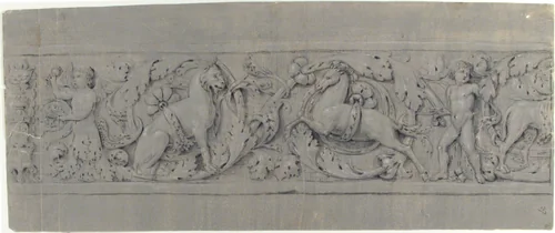 Design for a Decorative Frieze by anonymous, drawing, 1820-1855