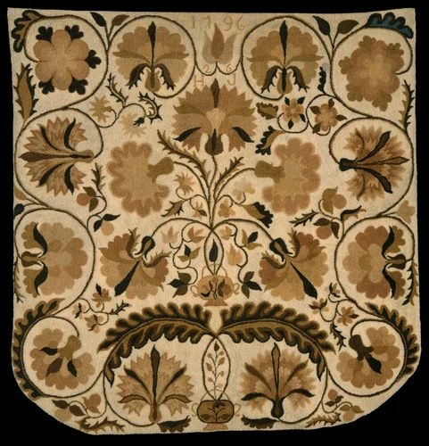 Bed Rug by Hannah Johnson, textile, 1796