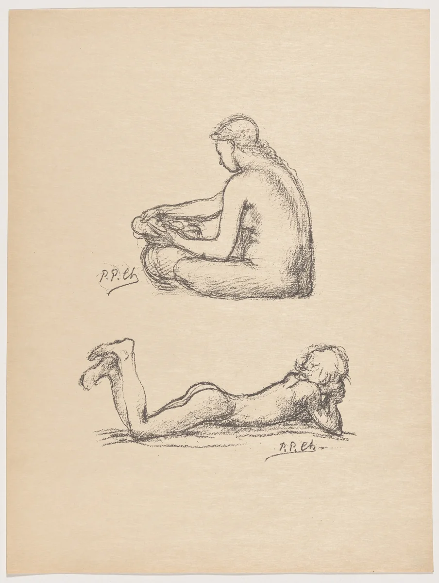 Croquis (Sketches) by Pierre Puvis de Chavannes, print, 1895