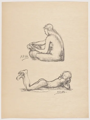 Croquis (Sketches) by Pierre Puvis de Chavannes, print, 1895
