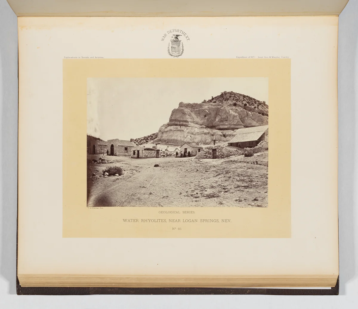 Water Rhyolites, Near Logan Springs, Nevada by Timothy O'Sullivan, photograph, 1871