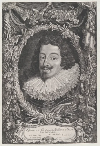 Portrait of Louis XIII, King of France by Jacob Louys, print, 1645-1655