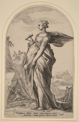 Jael and Sisera by Jacob Matham, print, 1588