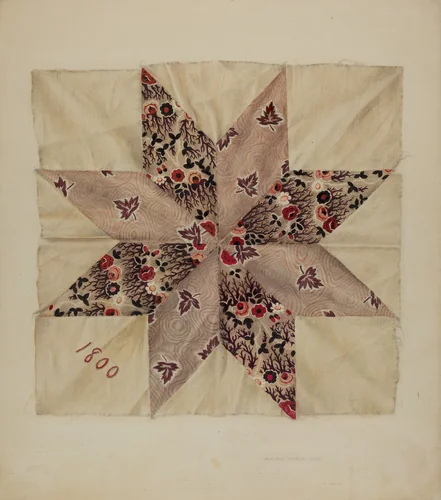 Patchwork Quilting by Harvey Thoss, index of american design, 1939