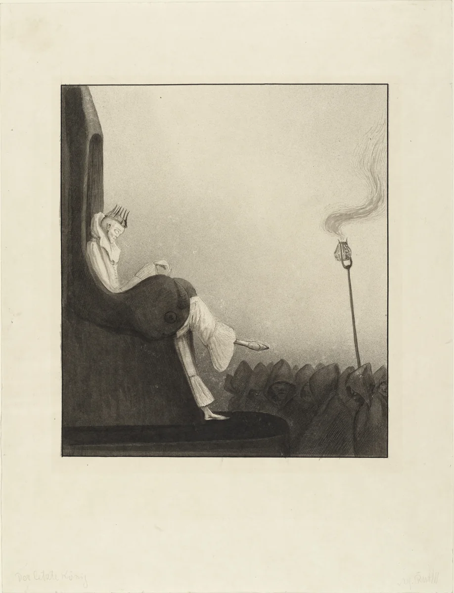 The Last King (Der Letzte König) by Alfred Kubin, drawing, 1900