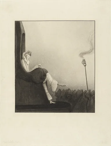 The Last King (Der Letzte König) by Alfred Kubin, drawing, 1900