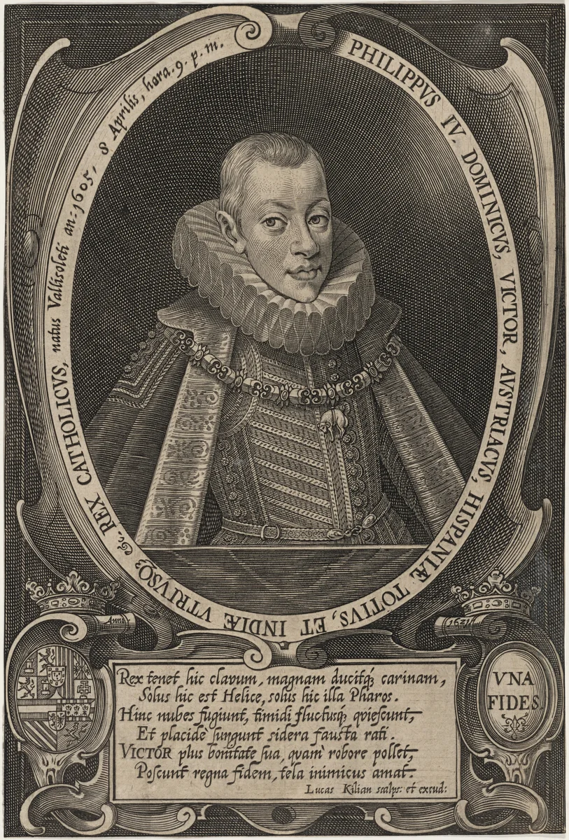 Philip IV, King of Spain by Lucas Kilian, print, 1624