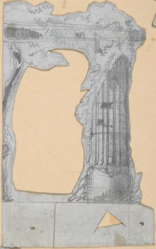 Design for a Stage Set at the Opéra, Paris by Eugène Cicéri, drawing, 1830-1890