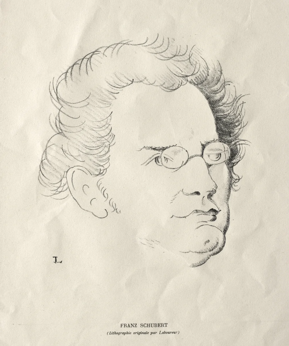 Franz Schubert by Jean-Émile Laboureur, print, 1928