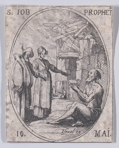 S. Job, prophète (St. Job, Prophet), May 10th, from "Les Images De Tous Les Saincts et Saintes de L'Année" (Images of All of the Saints and Religious Events of the Year) by Jacques Callot, print, 1636