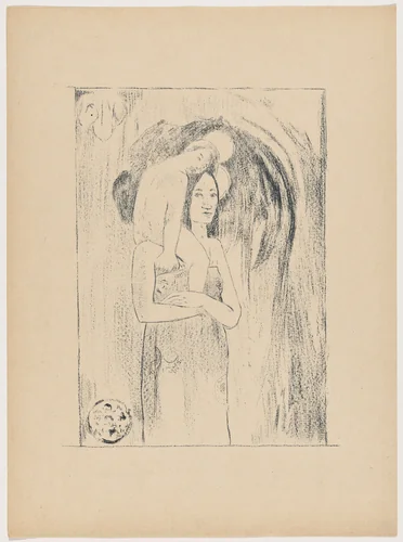 La vierge et l'enfant (The Virgin and Child) by Paul Gauguin, print, 1895