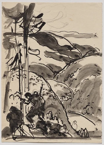 Dans les Vosges by Auguste Louis Lepère, drawing, 1914