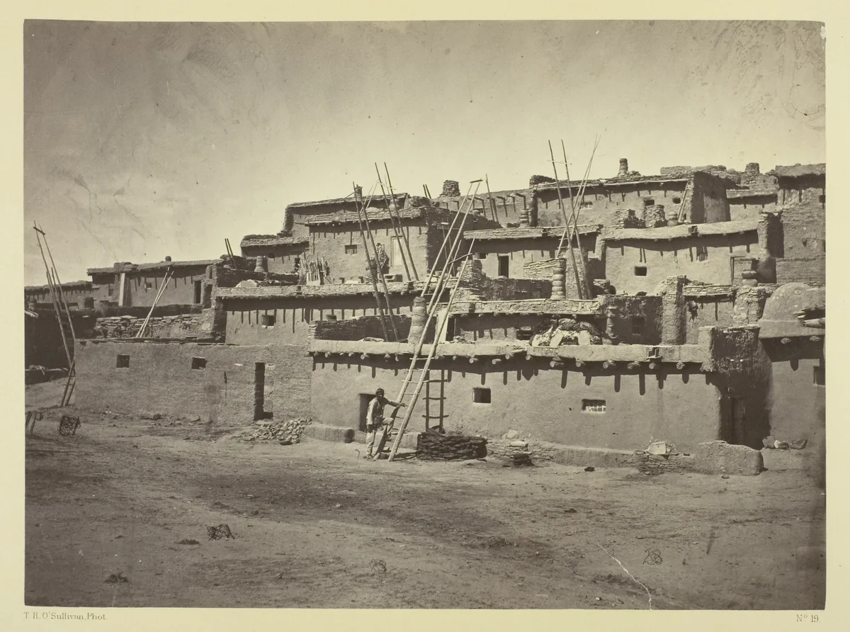 Section of the South Side of Zuni Pueblo, N.M. by Timothy O'Sullivan, photograph, 1873