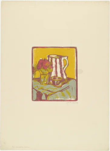 Still Life (Stilleben) from the portfolio Brücke 1908 by Ernst Ludwig Kirchner, print, 1907