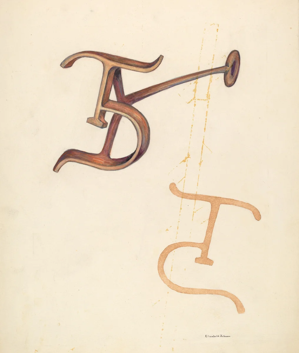 Branding Iron by Elizabeth Johnson, index of american design, 1942