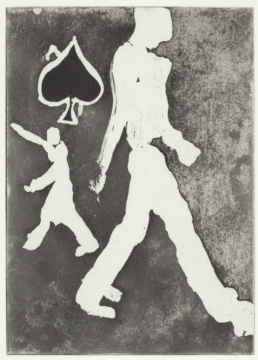 Walking Figure with Spade by Richard Diebenkorn, print, 1980