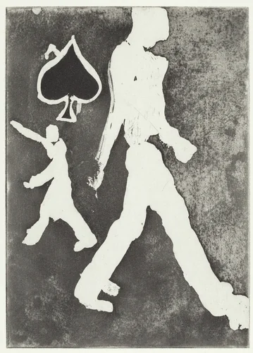 Walking Figure with Spade by Richard Diebenkorn, print, 1980