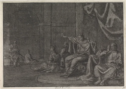 Plaag der duisternis by Jan Luyken, print, 1703-1762