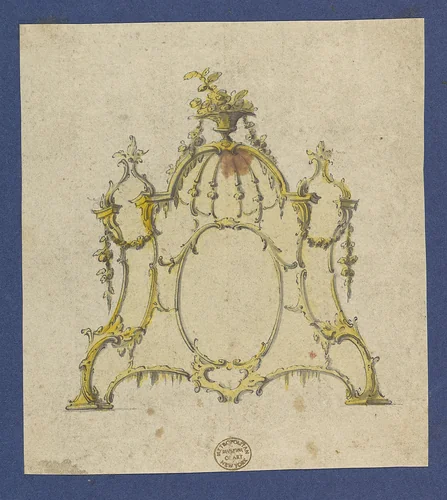 Overmantle, in Chippendale Drawings, Vol. I by Thomas Chippendale, drawing, 1748-1758