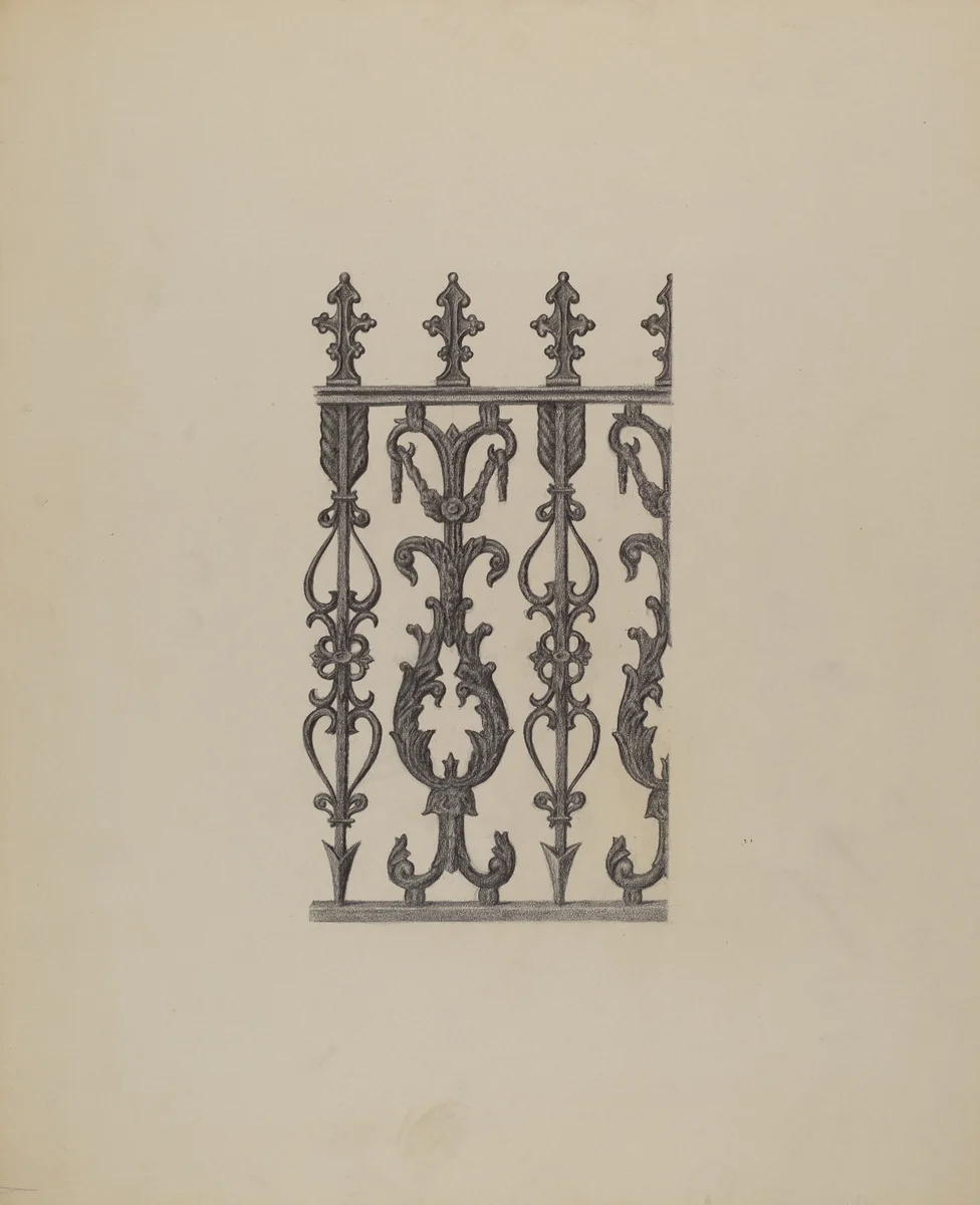 Iron Ornament by Eugene Shellady, index of american design, 1935-1942