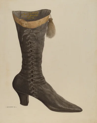 Lady's Boot by Dorothy Dwin, index of american design, 1941