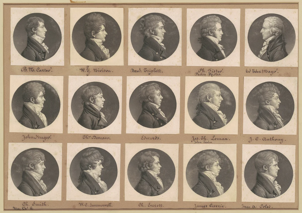Saint-Mémin Collection of Portraits, Group 41 by Charles B. J. Févret de Saint-Mémin, volume, 1807-1808