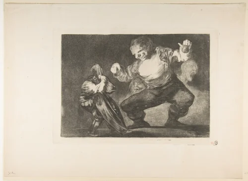 'Dancing Giant' from the 'Disparates' (Follies / Irrationalities) by Goya, print, 1810-1820