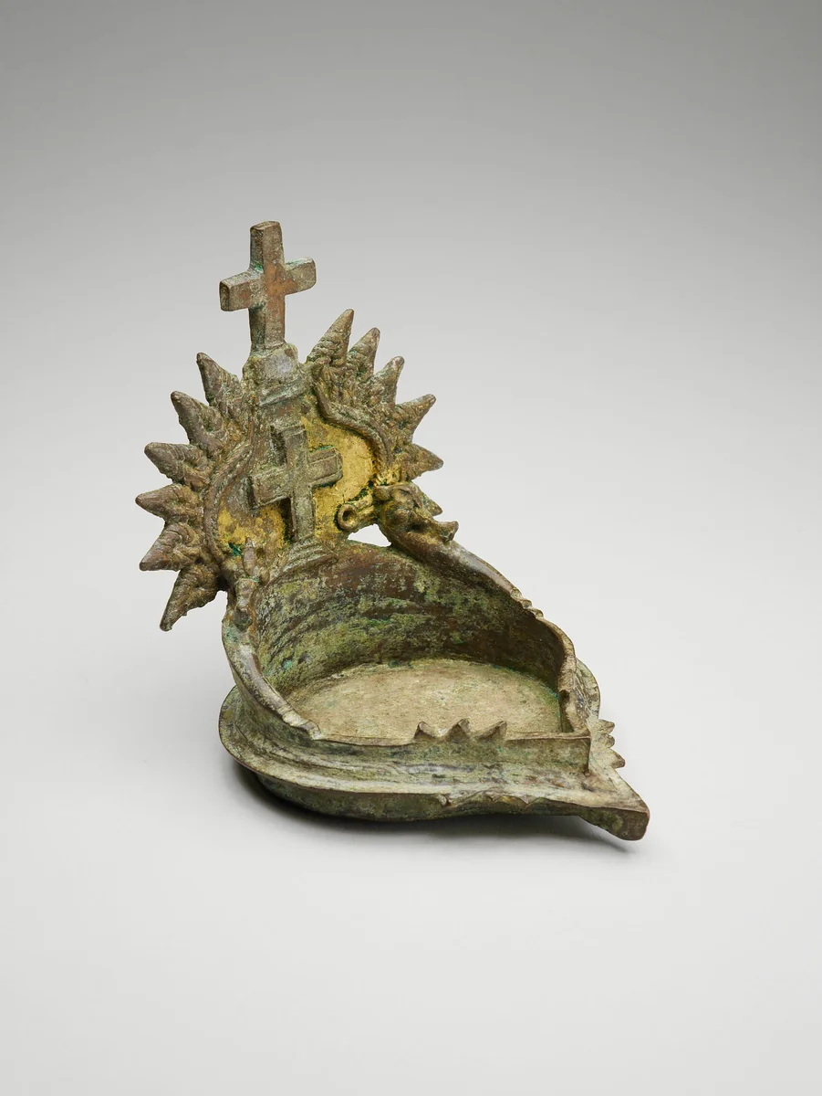 Oil Lamp with Christian Crosses by Sri Lanka, other, 1501-1700