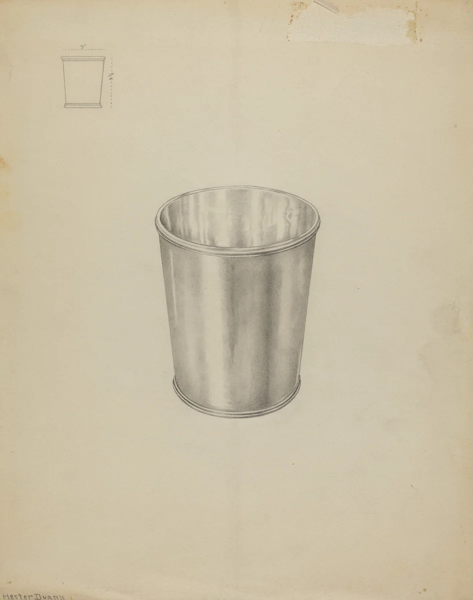 Silver Tumbler by Hester Duany, index of american design, 1937