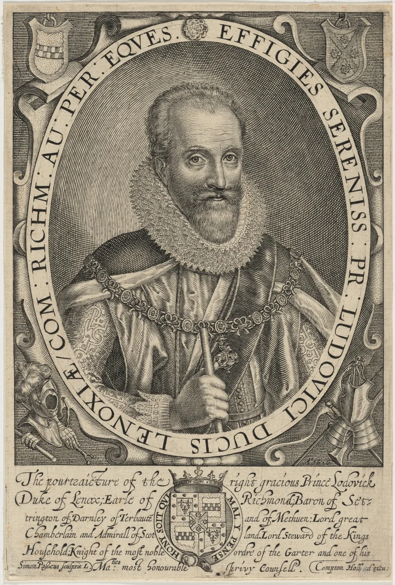 Ludovic Stuart, Duke of Lennox and Richmond by Simon van de Passe, print, 1595-1647