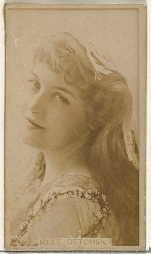 Mlle. Detchen, from the Actors and Actresses series (N145-8) issued by Duke Sons & Co. to promote Duke Cigarettes by W. Duke, Sons & Co., photograph, 1890-1895