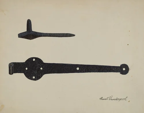 Hardware (Hinge) by Grant Vanderpool, index of american design, 1935-1942