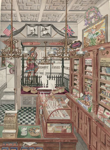 Cigar Store, 1901 by Perkins Harnly, index of american design, 1935-1942