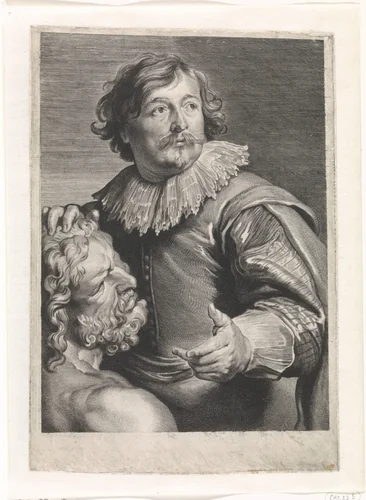 Portret van Andreas Colijns de Nole by Pieter de Jode, print, 1628-1670