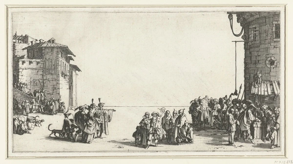 Slavenmarkt by Jacques Callot, print, 1619-1635