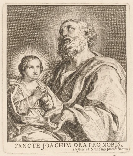 Saint Joachim and the Infant Virgin Mary by Giuseppe Bottani, print, 1740-1770