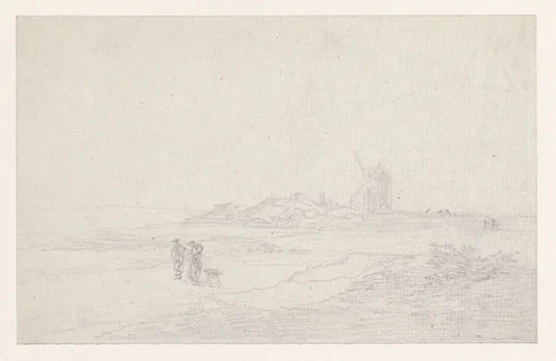 Montmartre; vage schets by Georges Michel, drawing, 1773-1843