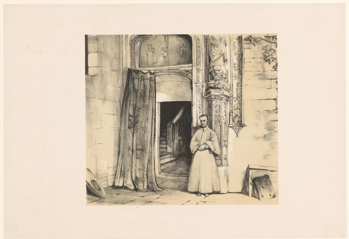 Deur van het Convento de San Juan de los Reyes te Toledo by John Frederick Lewis, print, 1836