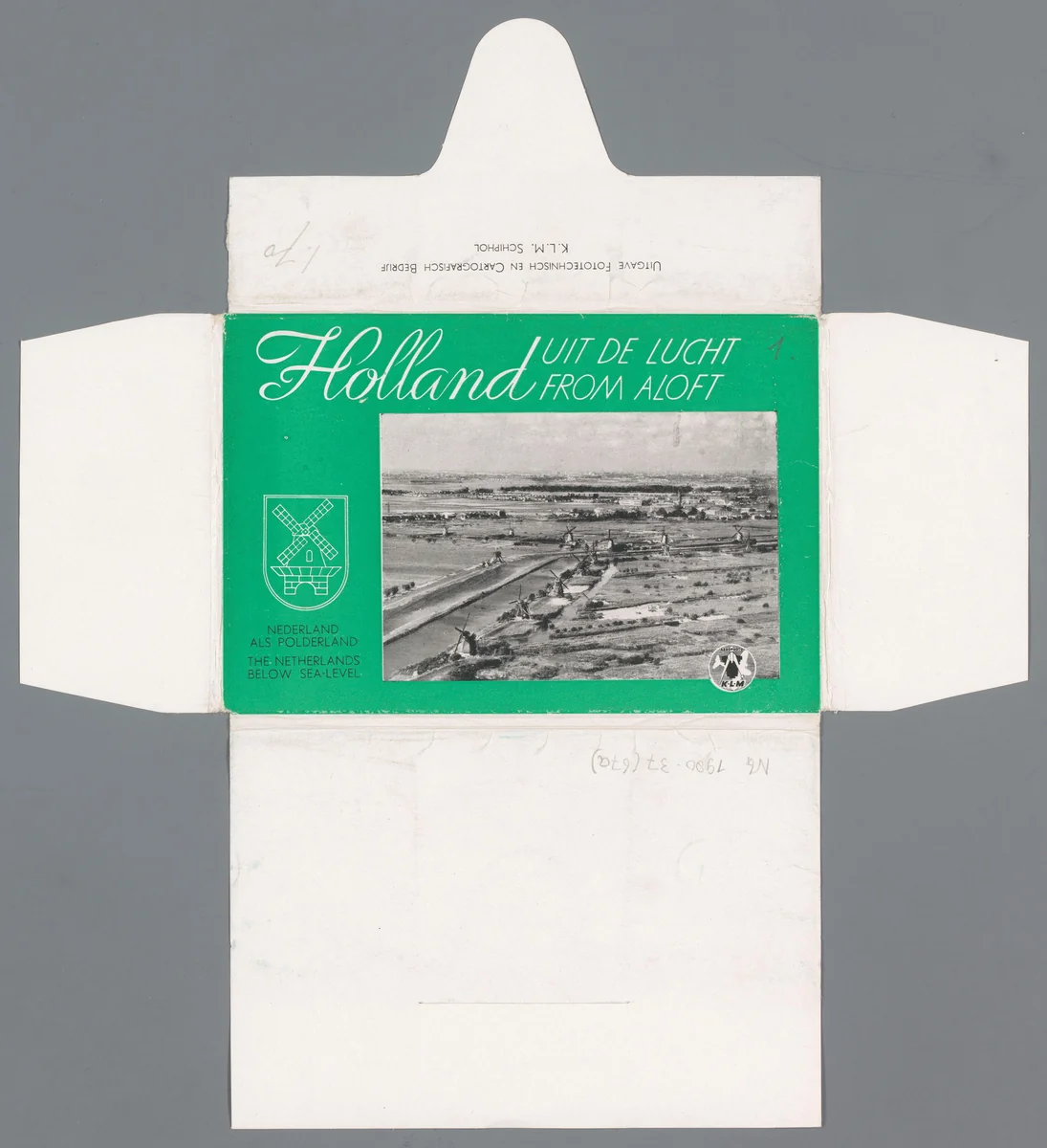 Holland uit de lucht. Nederland als polderland. by Fototechnisch en Cartografisch Bedrijf KLM Schiphol, other, 1950