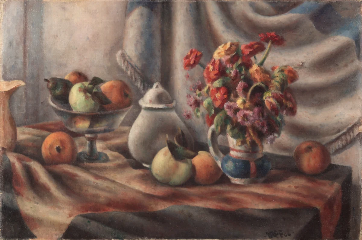 Fruits and Flowers by Henry Lee McFee, painting, 1927