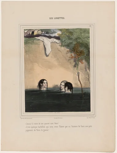 Jésus! Il vient de me passer une bête... by Paul Gavarni, print, 1842