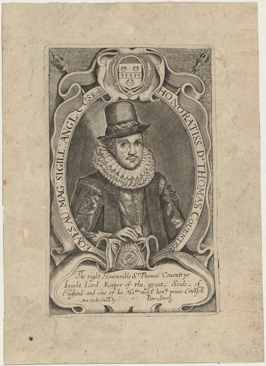 Thomas, First Baron Coventry by Simon van de Passe, print, 1595-1647