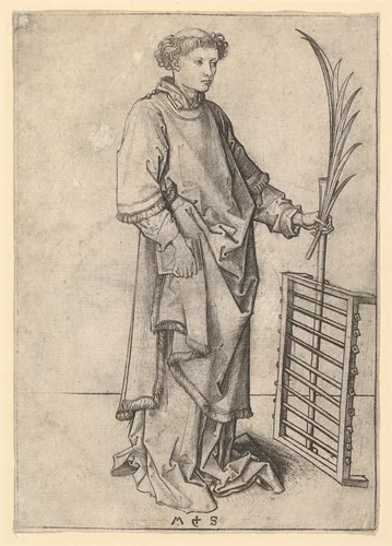 St. Lawrence by Martin Schongauer, print, 1470-1491