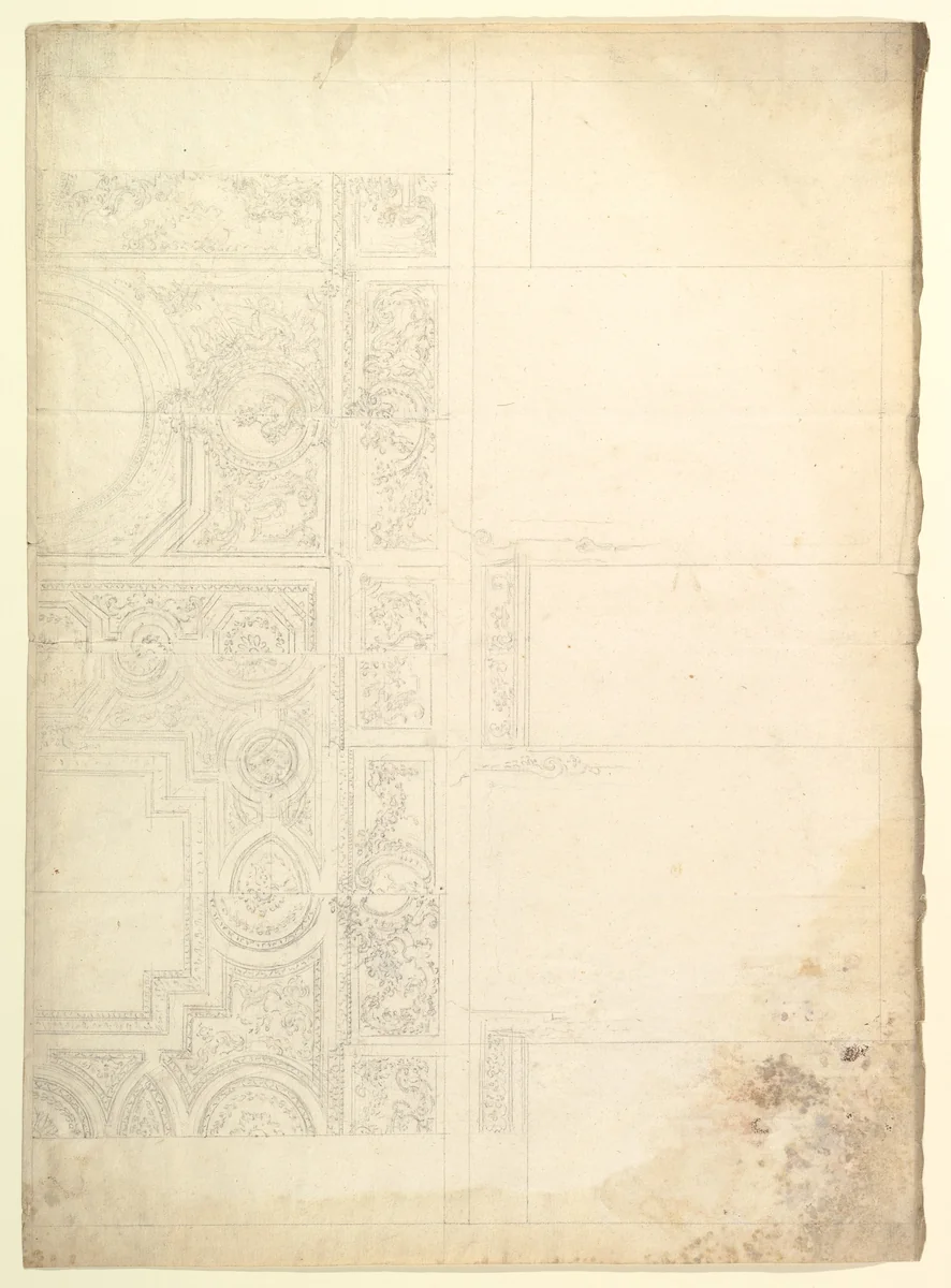 Design for Ceiling by anonymous, drawing, 1700-1780