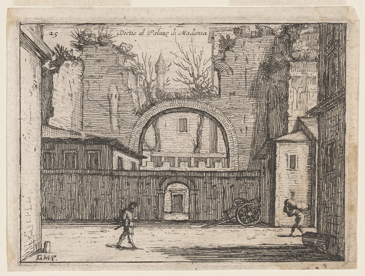 Dictio al Palazo di Madama by Giovanni Battista Mercati, print, 1600-1650