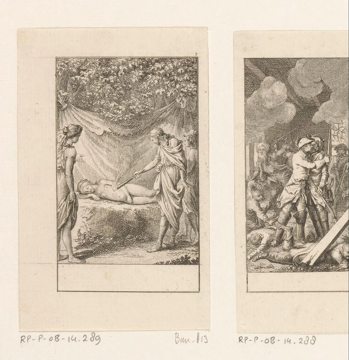 Prometheus wekt Pandora tot leven by Daniel Nikolaus Chodowiecki, print, 1781
