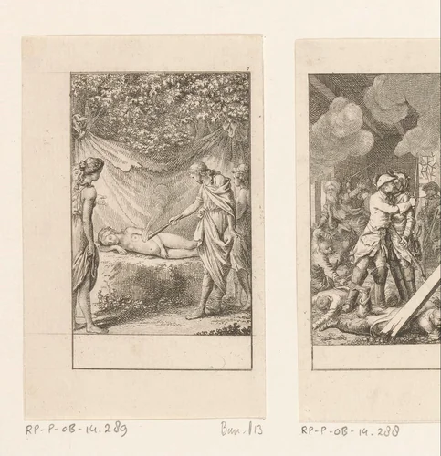 Prometheus wekt Pandora tot leven by Daniel Nikolaus Chodowiecki, print, 1781