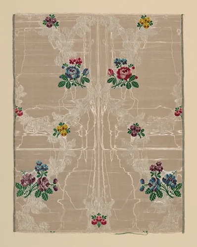 Panel by England, Spitalfields, textile, 1752-1755