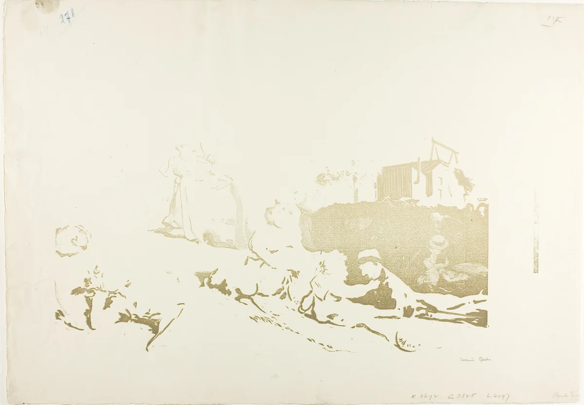 Modern Bucolic by Louis Auguste Lepère, print, 1901